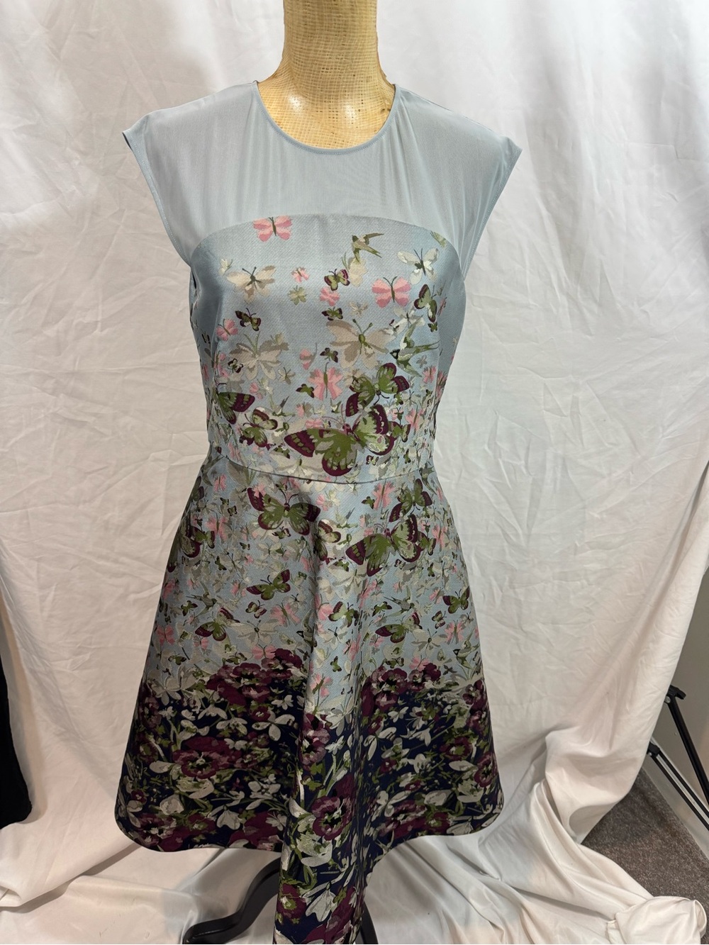 Ted Baker Light Blue Floral Fit & Flare Dress 3